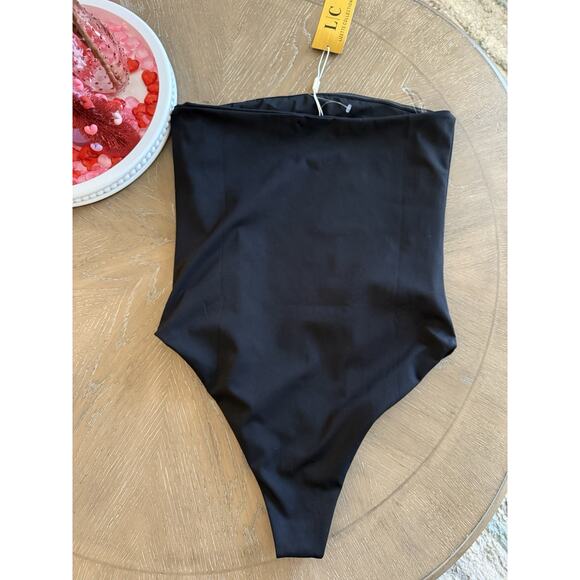 LC Lizette Collection Black Bodysuit Sleeveless Large - Picture 2 of 3